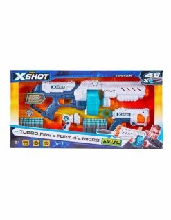 X-Shot Turbo Fire & Fury 4 & Micro Combo Pack