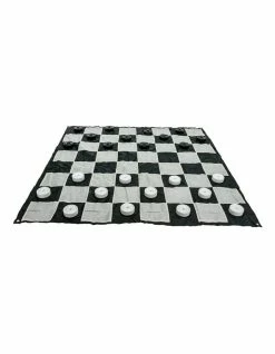 Jenjo Giant Size Plastic Outdoor Checkers Game Set w/Mat 1.5x1.5m