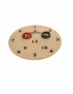 Jenjo Wooden Giant Hookey Ring Board Lawn Game 68cm diameter