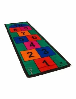 Jenjo Colourful 3m Length Hopscotch Mat w/ Pegs