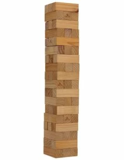 Jenjo 54 Piece Giant Jenga Outdoor Wood Block Game 127cm