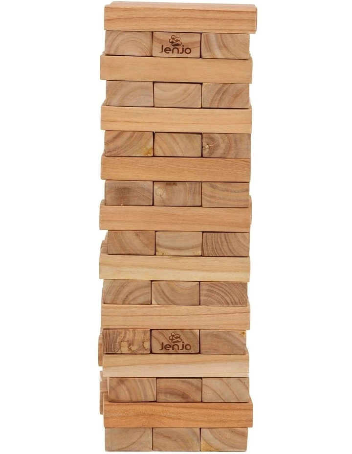 Jenjo 54 Piece Giant Outdoor Wooden Block Game 63cm 2 Jenjo 54 Piece Giant Outdoor Wooden Block Game 63cm - Image 2