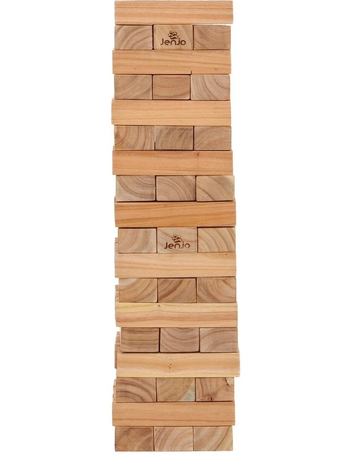 Jenjo 54 Piece Outdoor Giant Wooden Block Game 81cm 2 Jenjo 54 Piece Outdoor Giant Wooden Block Game 81cm - Image 2