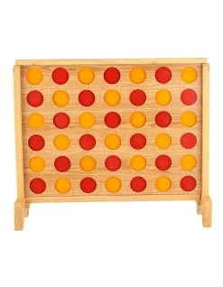 Jenjo Mega Plywood Connect Four In A Row Game Set 69x79cm