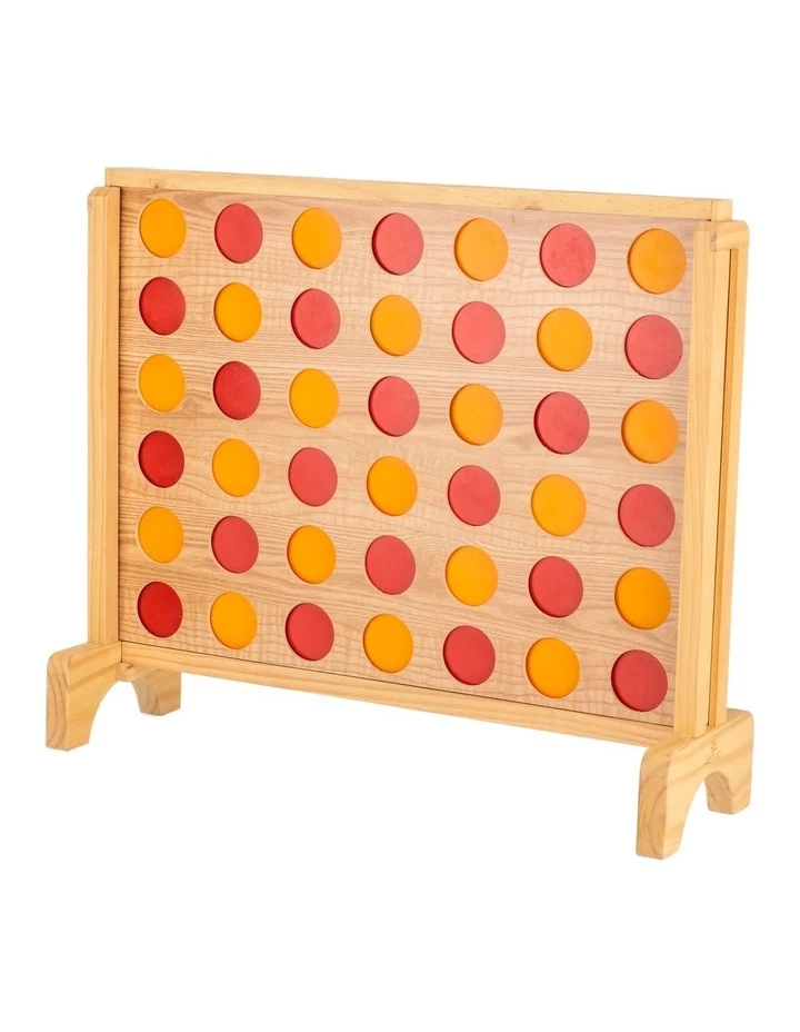 Jenjo Mega Plywood Connect Four In A Row Game Set 69x79cm 2 Jenjo Mega Plywood Connect Four In A Row Game Set 69x79cm - Image 2