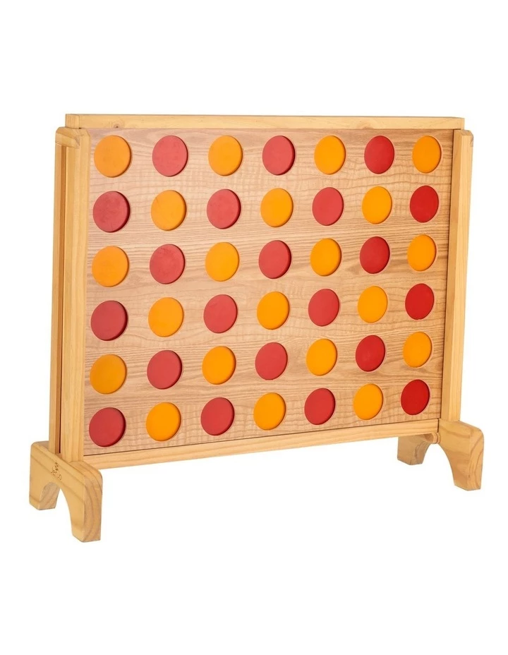 Jenjo Mega Plywood Connect Four In A Row Game Set 69x79cm 3 Jenjo Mega Plywood Connect Four In A Row Game Set 69x79cm - Image 3