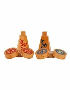 Jenjo Wooden Rollers Bowling Outdoor Lawn Game Set