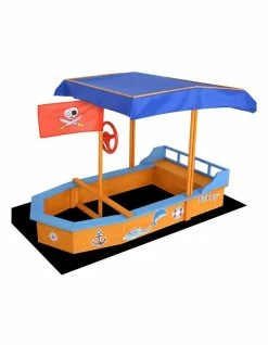 Keezi Boat-Shaped Canopy Sand Pit -Lifespan Kids shop 758030140 4 720x928