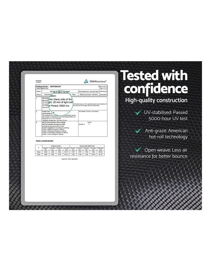 My Plaza 12FT Trampoline Round Trampolines Kids Enclosure Safety Net Pad Outdoor Multi-coloured Flat 3 My Plaza 12FT Trampoline Round Trampolines Kids Enclosure Safety Net Pad Outdoor Multi-coloured Flat - Image 3