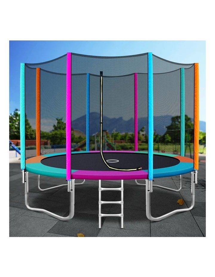 My Plaza 12FT Trampoline Round Trampolines Kids Enclosure Safety Net Pad Outdoor Multi-coloured Flat 6 My Plaza 12FT Trampoline Round Trampolines Kids Enclosure Safety Net Pad Outdoor Multi-coloured Flat - Image 6