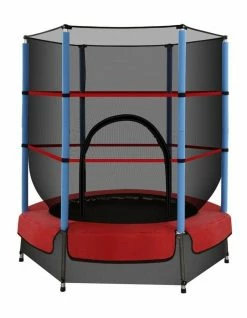 Instahut 4.5FT Trampoline Round Trampolines Kids Enclosure Safety Net Padding Outdoor Indoor Gift Present