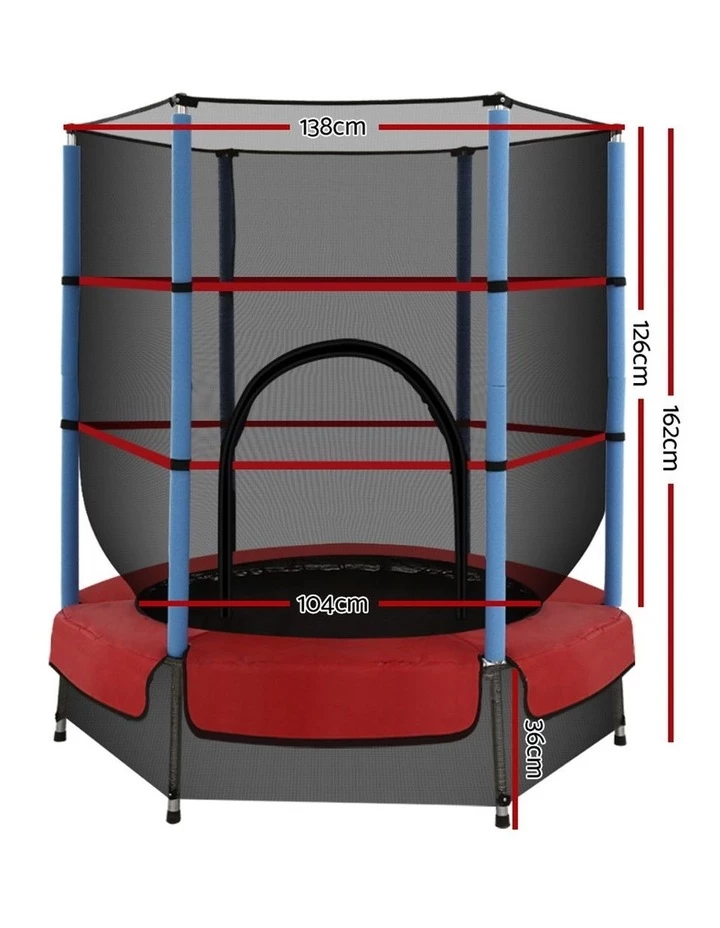 Instahut 4.5FT Trampoline Round Trampolines Kids Enclosure Safety Net Padding Outdoor Indoor Gift Present 2 Instahut 4.5FT Trampoline Round Trampolines Kids Enclosure Safety Net Padding Outdoor Indoor Gift Present - Image 2