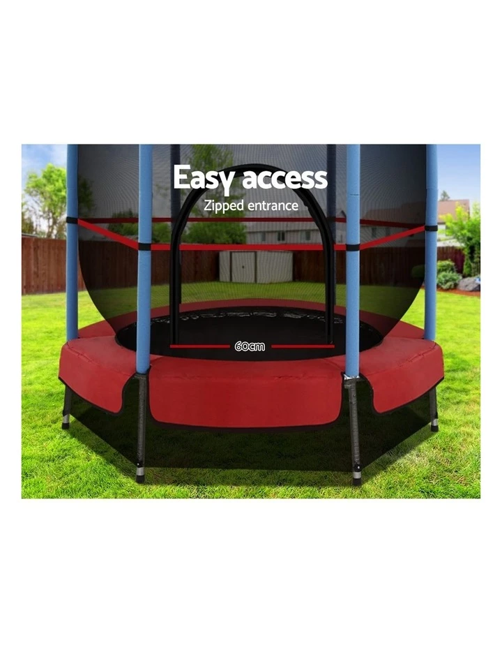 Instahut 4.5FT Trampoline Round Trampolines Kids Enclosure Safety Net Padding Outdoor Indoor Gift Present 5 Instahut 4.5FT Trampoline Round Trampolines Kids Enclosure Safety Net Padding Outdoor Indoor Gift Present - Image 5