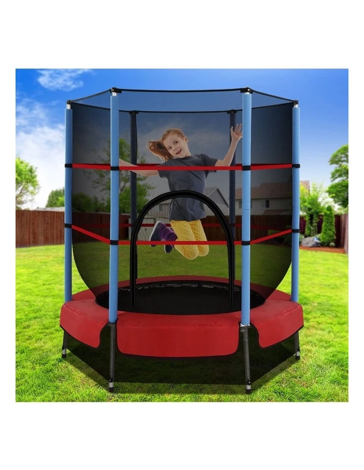 Instahut 4.5FT Trampoline Round Trampolines Kids Enclosure Safety Net Padding Outdoor Indoor Gift Present 6 Instahut 4.5FT Trampoline Round Trampolines Kids Enclosure Safety Net Padding Outdoor Indoor Gift Present - Image 6