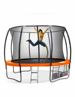 Kahuna 10 Ft Trampoline Outdoor Round Spring Mad Mat Net Ladder