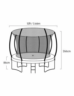 Kahuna Trampoline 12 ft with Basketball set - Rainbow -Lifespan Kids shop 812819800 6 720x928