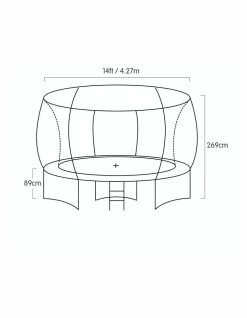Kahuna 14ft Springless Trampoline With Mat Pad Ladder Net -Lifespan Kids shop 812820160 4 720x928