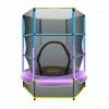 Kahuna 4.5ft Trampoline Round Free Safety Net Spring Pad Cover Mat Outdoor Blue Purple