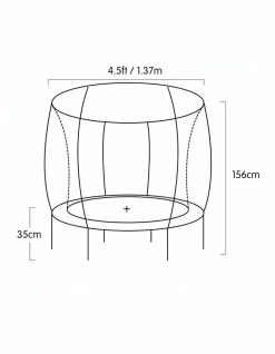 Kahuna 4.5ft Trampoline Round Free Safety Net Spring Pad Cover Mat Outdoor 12 Kahuna 4.5ft Trampoline Round Free Safety Net Spring Pad Cover Mat Outdoor -Lifespan Kids shop 812821240 6 720x928