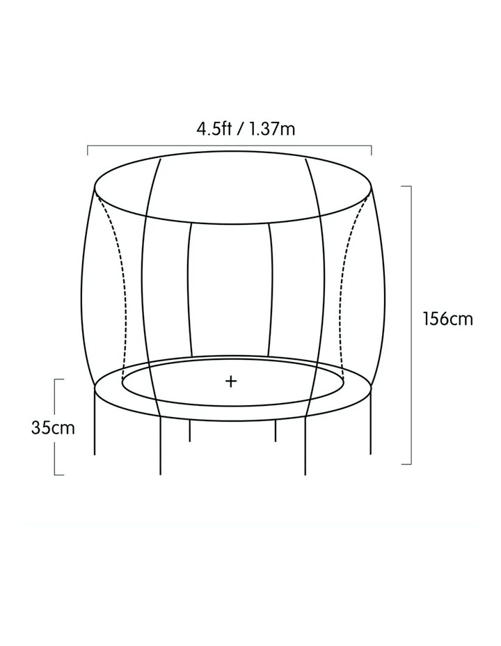 Kahuna 4.5ft Trampoline Round Free Safety Net Spring Pad Cover Mat Outdoor 6 Kahuna 4.5ft Trampoline Round Free Safety Net Spring Pad Cover Mat Outdoor - Image 6