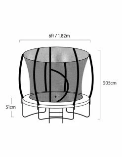 Kahuna 6ft Trampoline Round Free Safety Net Spring Pad Cover Mat Ladder- Orange -Lifespan Kids shop 812821330 5 720x928