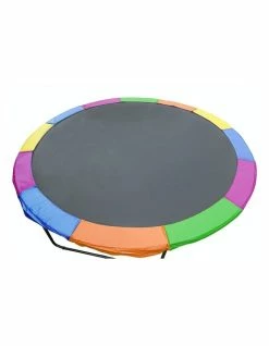Kahuna 10ft Replacement Rainbow Reinforced Outdoor Round Trampoline Spring Pad Cover