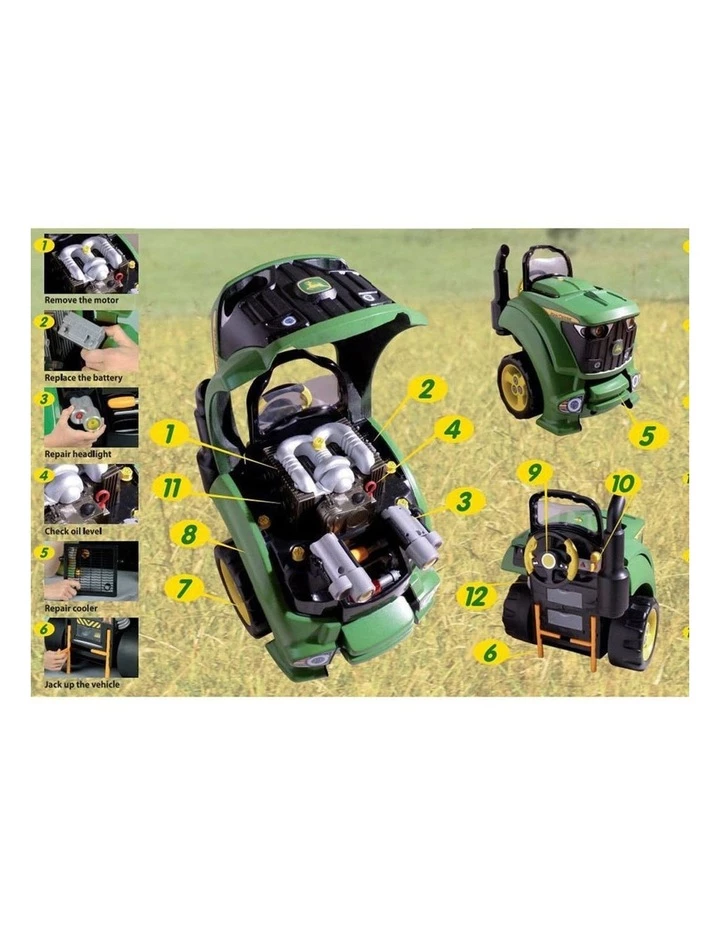 John Deere Service Tractor Engine Farm Vehicle Toy/Kids/Play w/ Lights/Sounds 3 John Deere Service Tractor Engine Farm Vehicle Toy/Kids/Play w/ Lights/Sounds - Image 3