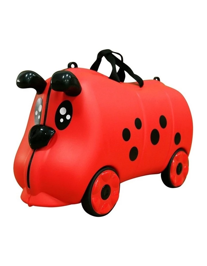 Lenoxx Kids/Children 18L Travel Cabin Luggage Trolley Ride On Wheel Suitcase Red 2 Lenoxx Kids/Children 18L Travel Cabin Luggage Trolley Ride On Wheel Suitcase Red - Image 2