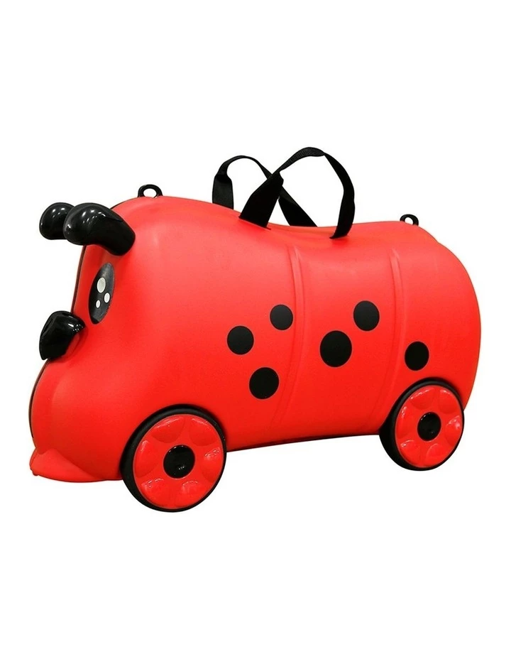 Lenoxx Kids/Children 18L Travel Cabin Luggage Trolley Ride On Wheel Suitcase Red 3 Lenoxx Kids/Children 18L Travel Cabin Luggage Trolley Ride On Wheel Suitcase Red - Image 3