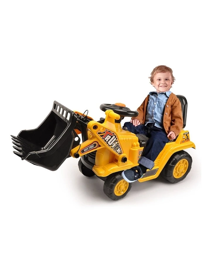 Lenoxx Ride On Digger Kids/Children Outdoor Tractor Push/Kick Toy w/Levers 3y 1 Lenoxx Ride On Digger Kids/Children Outdoor Tractor Push/Kick Toy w/Levers 3y