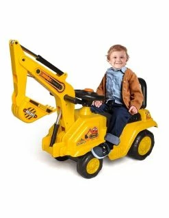 Lenoxx Ride On Excavator Kids/Children Outdoor Tractor Push/Kick Toy w/Lever 3y