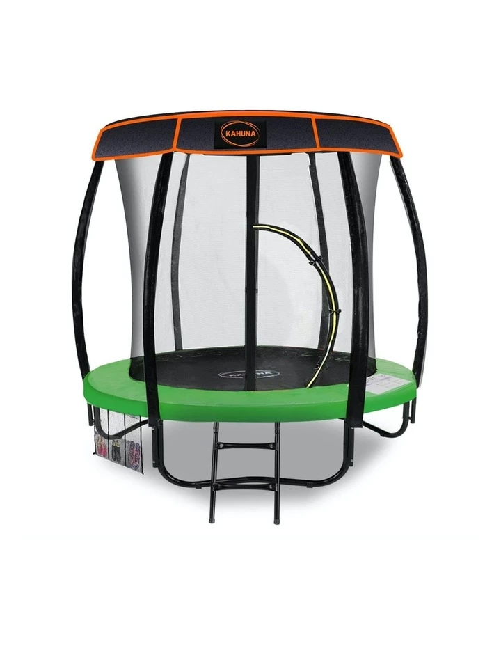 Kahuna 6ft Trampoline with Roof Cover Pad Mat Net Ladder Outdoor Round Green 1 Kahuna 6ft Trampoline with Roof Cover Pad Mat Net Ladder Outdoor Round Green
