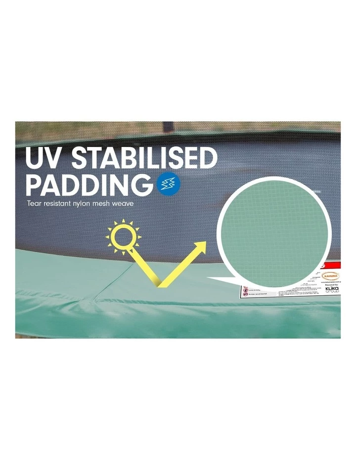 Kahuna 6ft Trampoline with Roof Cover Pad Mat Net Ladder Outdoor Round Green 3 Kahuna 6ft Trampoline with Roof Cover Pad Mat Net Ladder Outdoor Round Green - Image 3