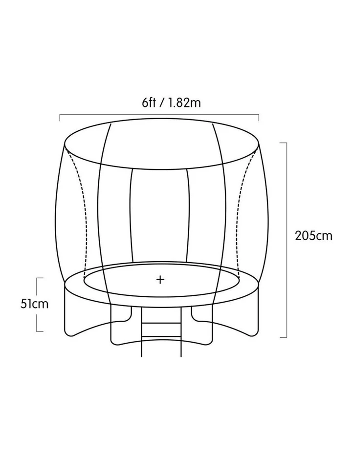 Kahuna Trampoline 6ft with Roof Cover Safety pad Mat Net - Orange 4 Kahuna Trampoline 6ft with Roof Cover Safety pad Mat Net - Orange - Image 4