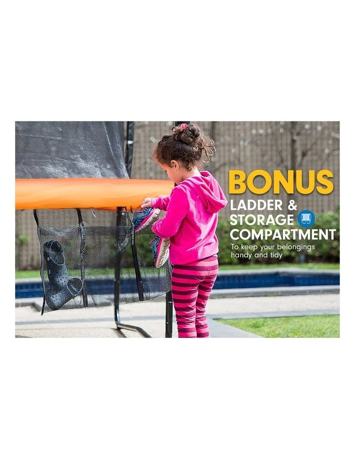 Kahuna Trampoline 6ft with Roof Cover Safety pad Mat Net - Orange 7 Kahuna Trampoline 6ft with Roof Cover Safety pad Mat Net - Orange - Image 7