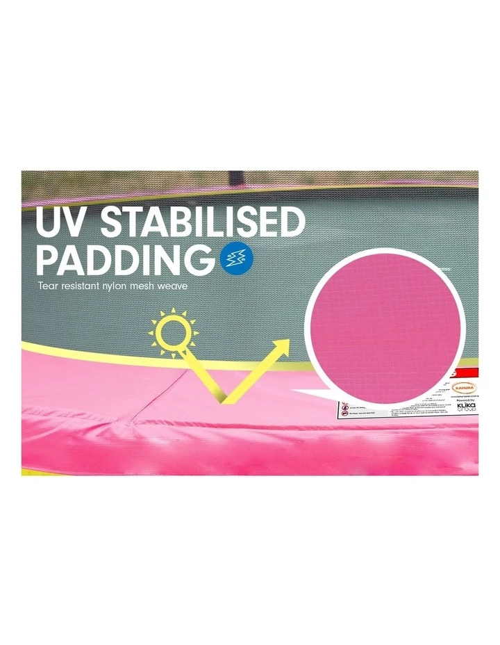 Kahuna 6ft Trampoline Free Safety Net Spring Pad Roof Cover Mat Basketball Set Pink 2 Kahuna 6ft Trampoline Free Safety Net Spring Pad Roof Cover Mat Basketball Set Pink - Image 2