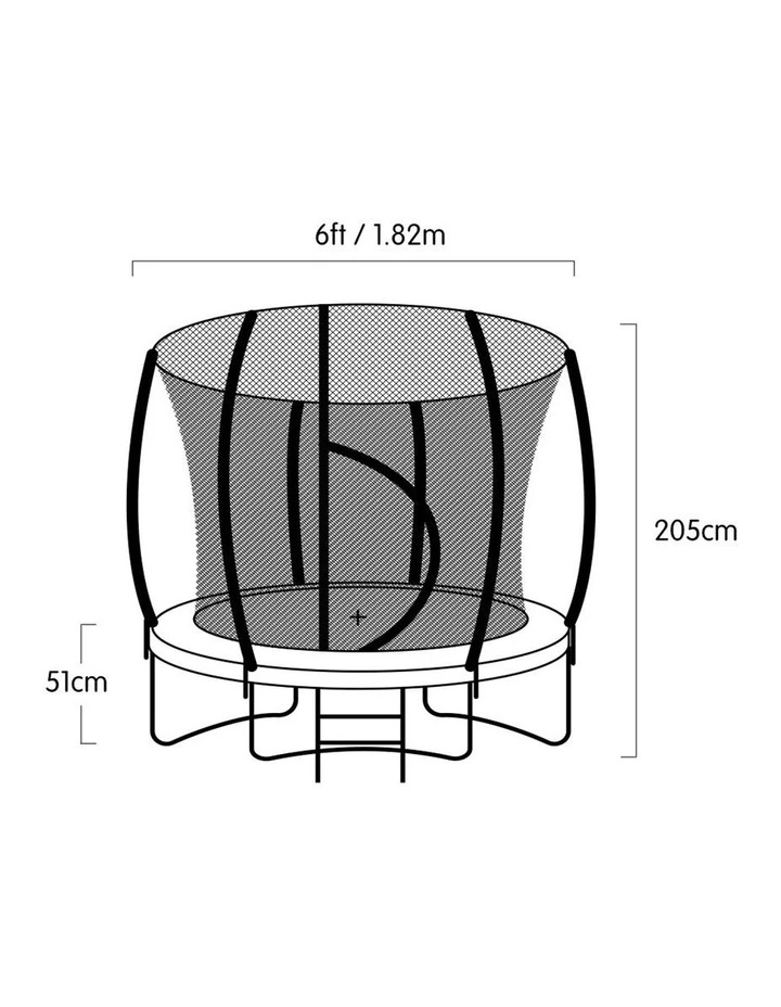 Kahuna 6ft Trampoline Free Safety Net Spring Pad Roof Cover Mat Basketball Set- Rainbow 6 Kahuna 6ft Trampoline Free Safety Net Spring Pad Roof Cover Mat Basketball Set- Rainbow - Image 6
