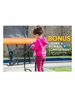 Kahuna 8ft Trampoline Safety Net Spring Pad Cover Mat Ladder Free Basketball Set Orange/Blue -Lifespan Kids shop 816582880 3 720x928