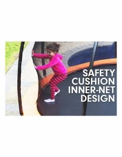 Kahuna 8ft Trampoline Safety Net Spring Pad Cover Mat Ladder Free Basketball Set Orange/Blue -Lifespan Kids shop 816582880 6 720x928