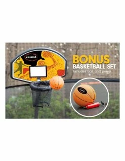 Kahuna 8ft Trampoline Safety Net Spring Pad Cover Mat Ladder Free Basketball Set Orange -Lifespan Kids shop 816582970 6 720x928