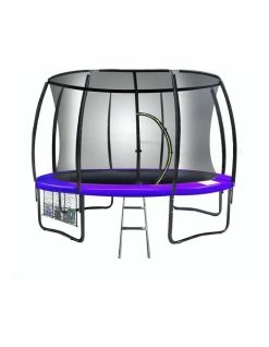 Kahuna 8ft Trampoline Free Ladder Spring Mat Net Safety Pad Cover Round Enclosure Purple