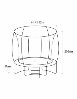 Kahuna 6ft Trampoline Free Ladder Spring Mat Net Safety Pad Cover Round Enclosure Basketball Pink 13 Kahuna 6ft Trampoline Free Ladder Spring Mat Net Safety Pad Cover Round Enclosure Basketball Pink -Lifespan Kids shop 816583330 7 720x928