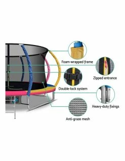 Everfit 12FT Trampoline Round Trampolines With Basketball Hoop Kids Present Gift Enclosure Safety Net Pad Outdoor Multi-coloured 13 Everfit 12FT Trampoline Round Trampolines With Basketball Hoop Kids Present Gift Enclosure Safety Net Pad Outdoor Multi-coloured -Lifespan Kids shop 838091980 7 720x928