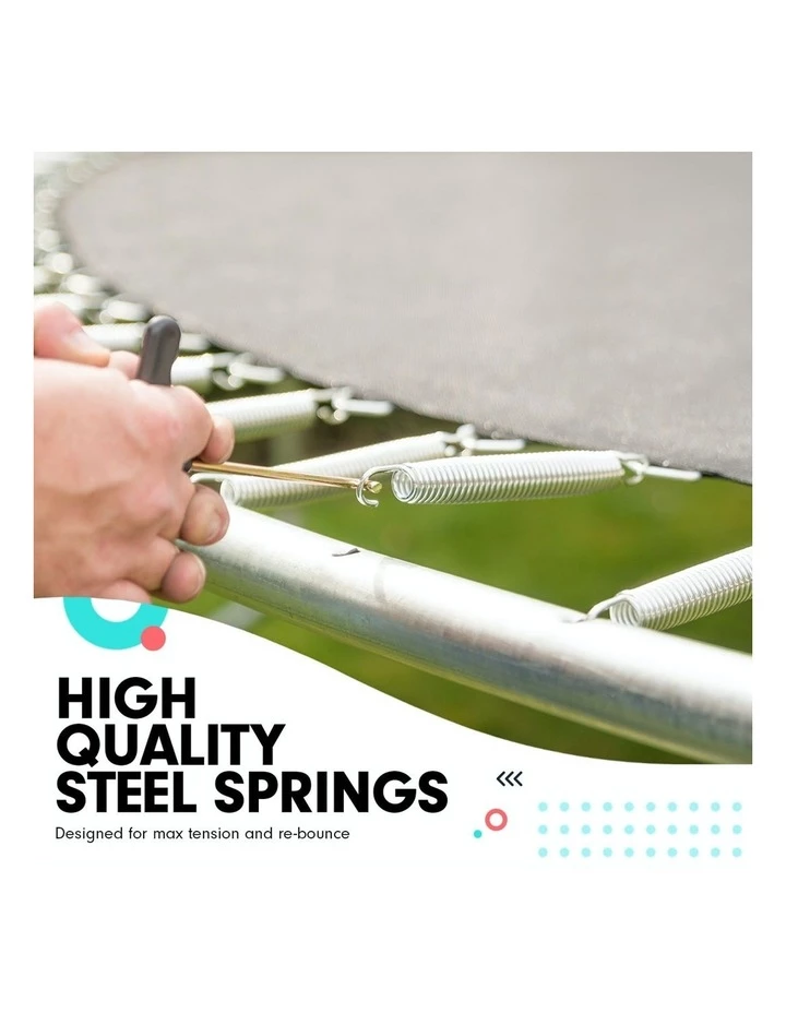 Kahuna Blizzard 8 Ft Trampoline With Net - Blue 4 Kahuna Blizzard 8 Ft Trampoline With Net - Blue - Image 4