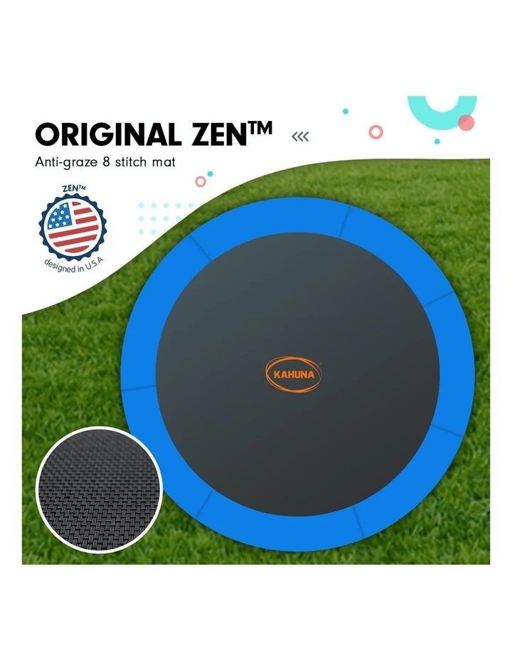 Kahuna 8ft Round Trampoline with Safety Net, Ladder and Basketball Set Blue 2 Kahuna 8ft Round Trampoline with Safety Net, Ladder and Basketball Set Blue - Image 2