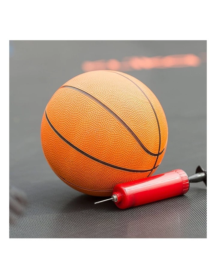 Kahuna 8ft Round Spring Trampoline with Net, Pad, Ladder and Basketball Set Orange 3 Kahuna 8ft Round Spring Trampoline with Net, Pad, Ladder and Basketball Set Orange - Image 3
