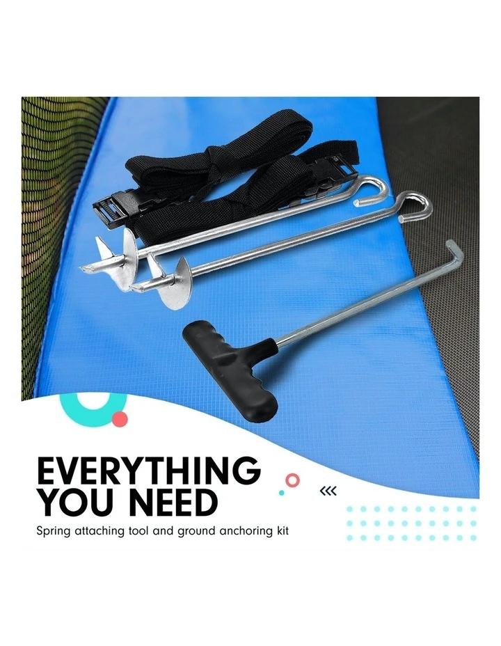 Kahuna Blizzard 12ft Trampoline with Net Blue 7 Kahuna Blizzard 12ft Trampoline with Net Blue - Image 7