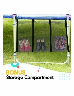 Kahuna 12ft Round Spring Trampoline with Net, Pad, Mat, Ladder and Basketball Set Blue -Lifespan Kids shop 840045790 6 720x928