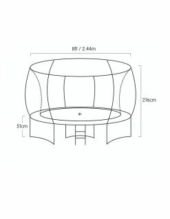 Kahuna 8ft Springless Trampoline with Basketball Set -Lifespan Kids shop 840046240 3 720x928