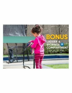 Kahuna Trampoline 10ft Free Safety Net Spring Pad Roof Mat Ladder Basketball - Green -Lifespan Kids shop 853938820 4 720x928